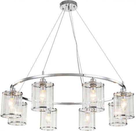 Подвесная люстра 13022/8P Chrome Indigo Dante V000408 (220V, на тросе, круглые)