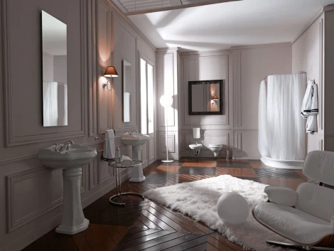 Раковина Kerasan Retro 104501 55 см, 1 отв.