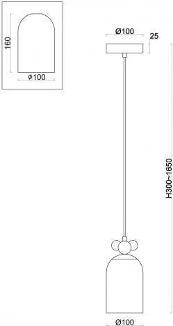 Подвесной светильник Freya Pitch FR5365PL-01CH (220V, на проводе, круглые)