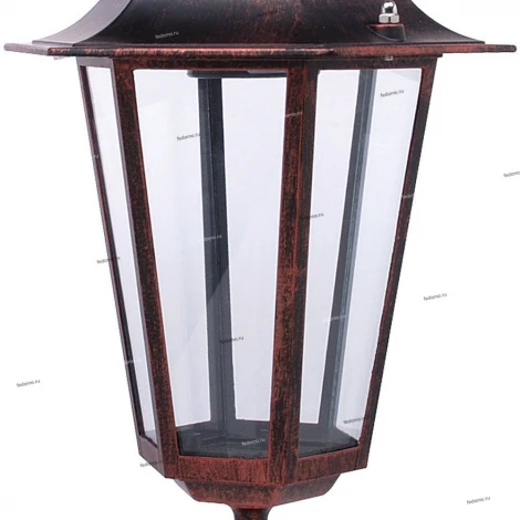 Подвес уличный Horoz Erguvan, 1 плафон, медь с черным и прозрачным