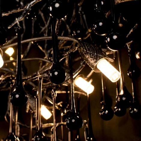 Подвесная люстра Loft It Bijout 10067/1250 BK (220V, на тросе, ветки)