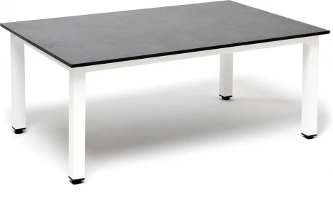 "Канны" журнальный столик из HPL 90х60, H40, каркас белый, цвет столешницы "серый гранит" 4SIS арт.УТ-00008360