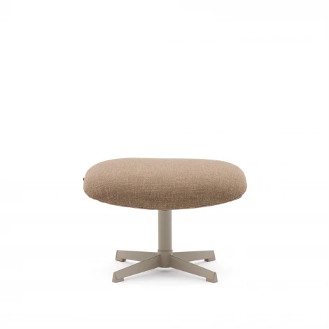 Jaspe Вращающийся пуф светло-коричневого цвета с серой отделкой металла La Forma (ex Julia Grup) арт.210908