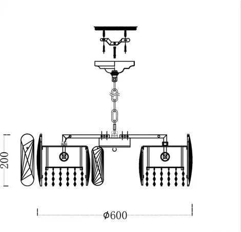 Люстра подвесная Arenal 2103/12S E14*40W Gold