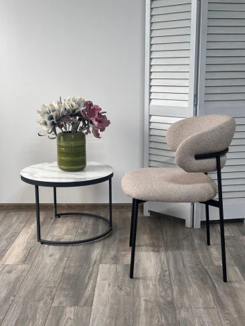 Стул ТРЕНД (TREND) цвет NS04 Крем, букле / черный каркас M-City 64608