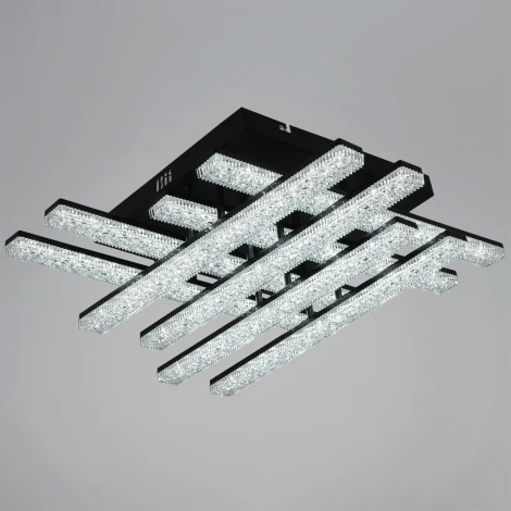 Потолочная люстра светодиодная с пультом с регулировкой цветовой температуры, яркости и ночным режимом Reluce 94730-0.3-08C BK