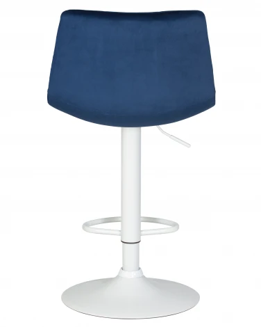 Стул барный DOBRIN TAILOR WHITE (синий велюр (MJ9-117))