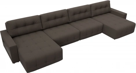 Диван п-образный с полками Лига-053 НПБ Лонг Лига Диванов (Рогожка) арт.128977