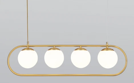 Подвесной светильник Eurosvet Ringo 50089/4 золото (220V, на тросе, шарики)