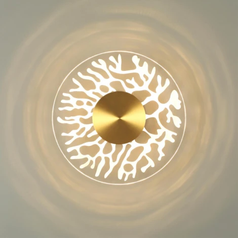 Настенный светильник Odeon Light Solaris 6627/9WL MIDCENT античная бронза/металл/акрил IP20 LED 9W 3000K 220V (круглые)