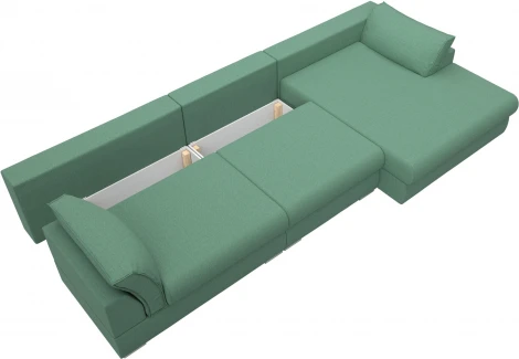 Диван угловой Пекин Long угол правый Лига Диванов (Рогожка) арт.123509