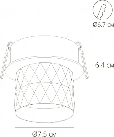 Точечный встраиваемый светильник Arte Lamp Fang A5562PL-1BK (220V, круглые)