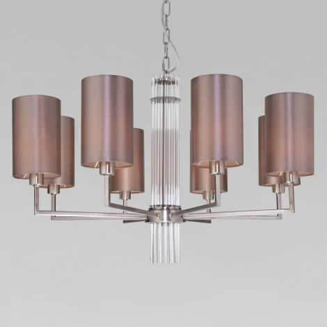 Умная подвесная люстра Eurosvet Soffio 60134/8 никель (220V, на цепи)