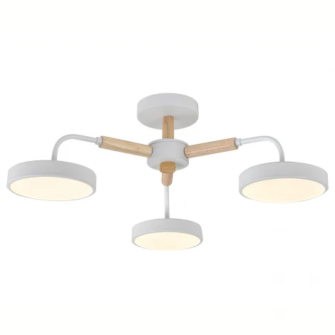 Потолочная люстра на штанге Kaori Escada 10270/ LED 60W White/Wood