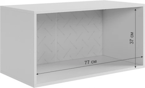 Зефир Антресоль двухдверная 118.01 Mebelson (ЛДСП,МДФ/Светлое дерево,Серый) арт.UL.118-M.103.01.3263