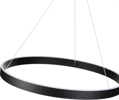 Подвесной светильник светодиодный диммируемый Novotech Sotto 359450 черный (регулировка яркости, 220V, управление смартфоном, умный дом - Алиса, Tuya Smart, на тросе, кольцо)