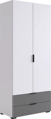 Зефир Шкаф двухдверный 120.01 Mebelson (ЛДСП,МДФ,ПВХ,Пластик/Светлое дерево,Серый) арт.UL.120-M.103.01.3263