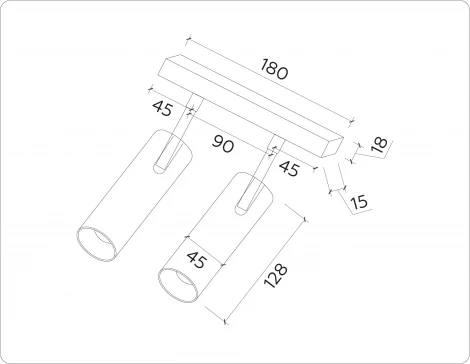 светильник магнитный светодиодный трековый для шинопровода Magnetic Ambrella Track System GL3902 (48V)