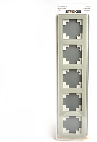 Рамка на 5 постов (дымчатый) Stekker Катрин 49039