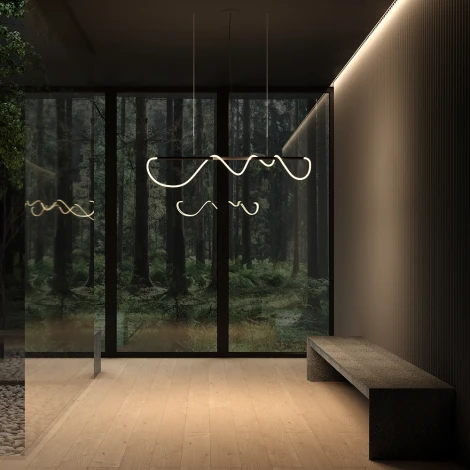 Подвесной светильник с гибким неоном Tau MOD146PL-L30B3K (LED, 220V, на тросе)