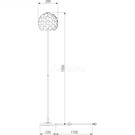 Торшер артишок 01100/1 Bogate's Cedro серебряный / хром (220V)