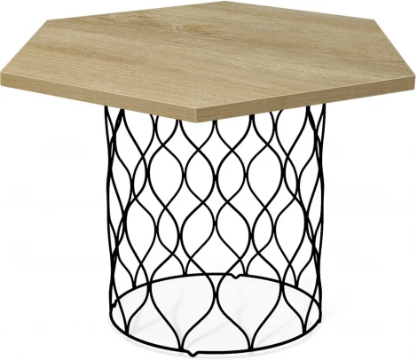 Столик журнальный Sheffilton SHT-TU49/TT20 60 ЛДСП черный муар/дуб песочный