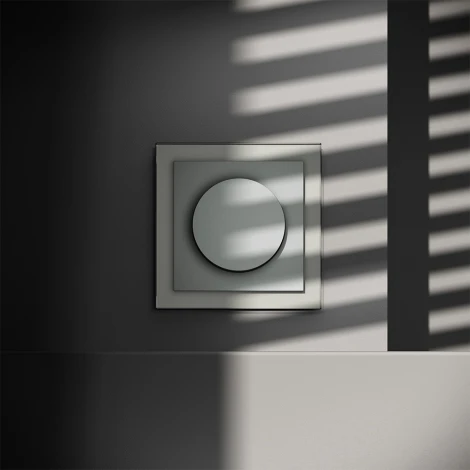 Диммер поворотно-нажимной 600 Вт (сталь) Voltum S70 VLS070305