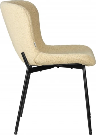 Стул обеденный Dobrin MILO (черные ножки, кремовый букле (UF992-02))