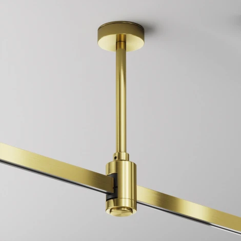 Крепление потолочное Short одинарное 138мм Flarity латунь Maytoni Accessories for tracks Flarity TRA156С-SL1-BS (24V)