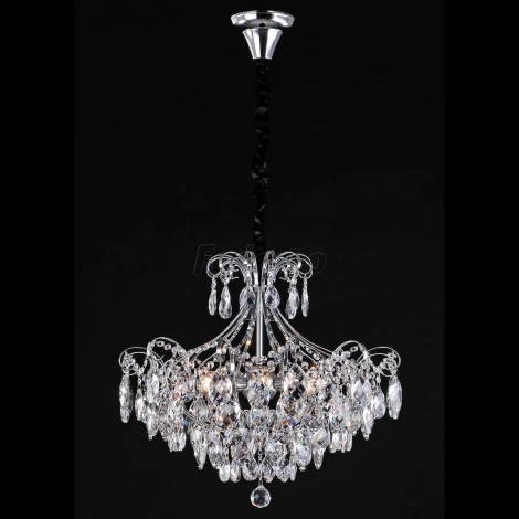 Подвесная люстра Eurosvet Crystal 10080/6 хром / прозрачный хрусталь