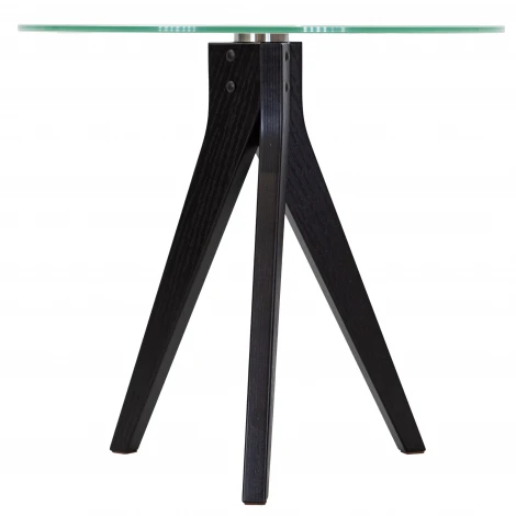 Стол журнальный Рилле 441 черный/стекло прозрачное Mebelik 009583