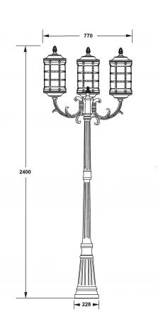 Наземный фонарь Oasis Light BARSELONA 81209B/16 Gw