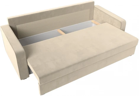 Диван прямой Лига-009 (Бежевый/Микровельвет) Лига Диванов арт.118048