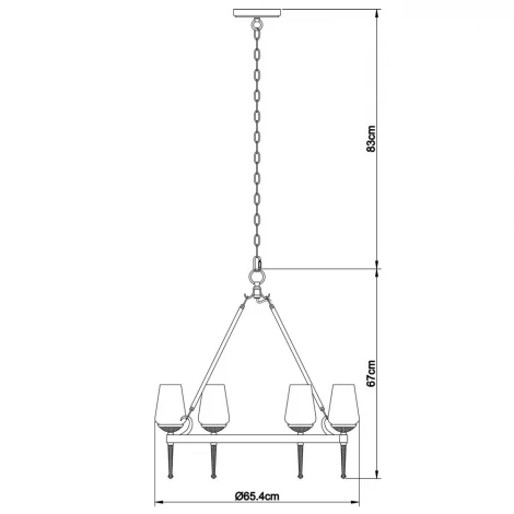 Подвесная люстра Arte Lamp Stefan A1722SP-6BA