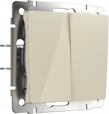 Перекрестный выключатель двухклавишный (слоновая кость) Werkel W1123003 (a058434)