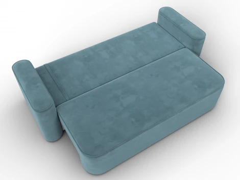 Диван прямой Лига-118 НПБ (ДСП,ЛДСП,Брус,Фанера,Велюр/Бирюзовый) Лига Диванов 137073