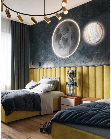 Настенно-потолочный светильник Sonex Jupiter 7724/AL пластик/мульти LED 18Вт 4000К D260 IP43 (для детской, 220V, круглые)