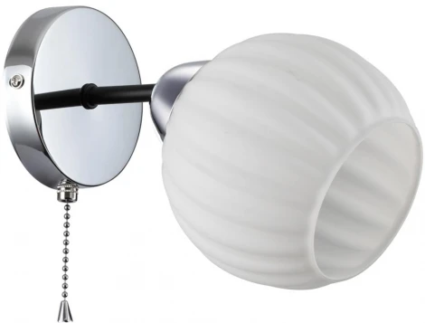 Бра с выкл. Danika 4593/1W хром, черный E27 40W