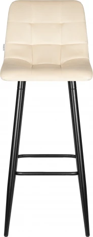 Стул барный DOBRIN NICOLE (черные матовые ножки, кремовый велюр (108-113))