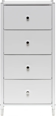 Комод Leset Нирита/Хайди, 4 ящика, Белый (Сталь,Экокожа/Белый) арт.2500000209673