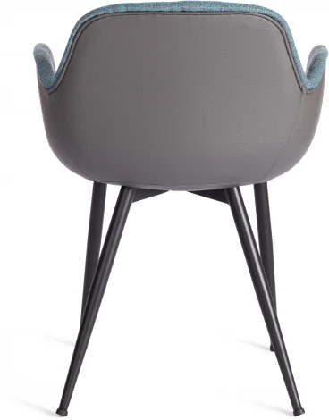 Обеденный стул Tetchair VALENTINO (Металл,Экокожа,Ткань/Серый)