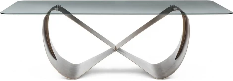 Стол ESF DT9305FGI (240) прозрачный /бронзовый/Стекло,Металл