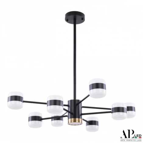 Потолочная люстра на штанге светодиодные APL LED Ferrara 3307.6296-8 Black