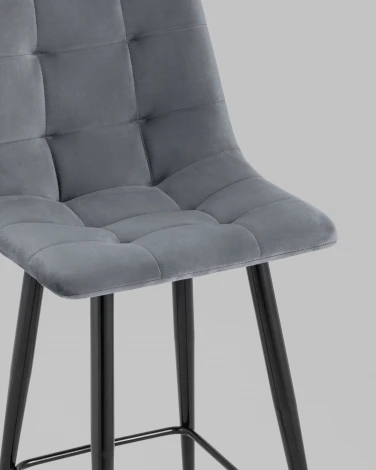 Стул полубарный Джанго велюр тёмно-серый 2 шт. Stool Group арт.УТ000038506
