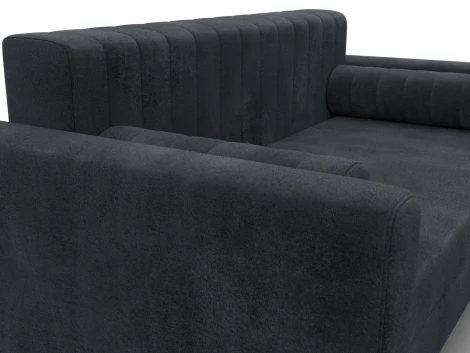 Диван прямой Лига-070 (ЛДСП,Брус,Фанера/Дерево/Велюр/Темно-серый) Лига Диванов 129757