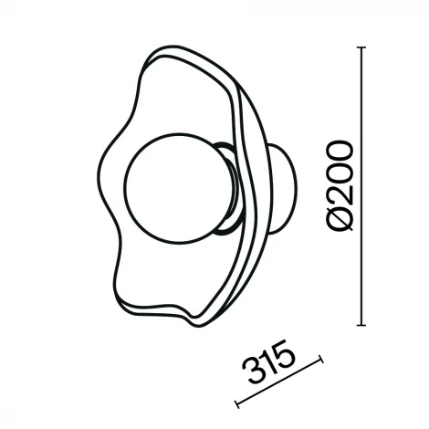 Бра Maytoni Miracle MOD207WL-01BS (220V, шар)
