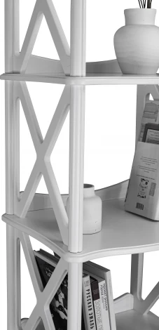 Этажерка-стеллаж Джульетта 4 уровня, молочный дуб Л Mebelik арт.008567