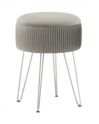 Пуф Астор серебристый серебряные ножки Stool Group арт.УТ000041380