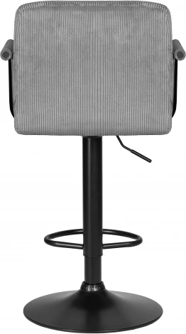 Стул барный DOBRIN KRUGER ARM BLACK (серый вельвет (LAR-E2041-25))