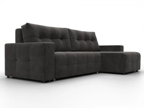 Диван угловой Лига-122 угол универсальный (ДСП,Брус,Велюр/Темно-коричневый) Лига Диванов 137609